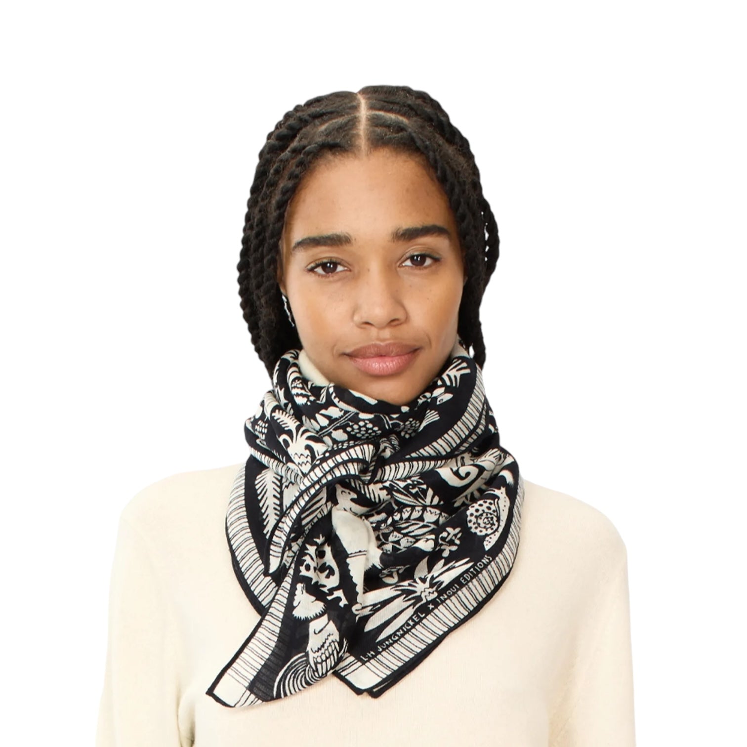 Foulard Quadrato Ludwig Nero