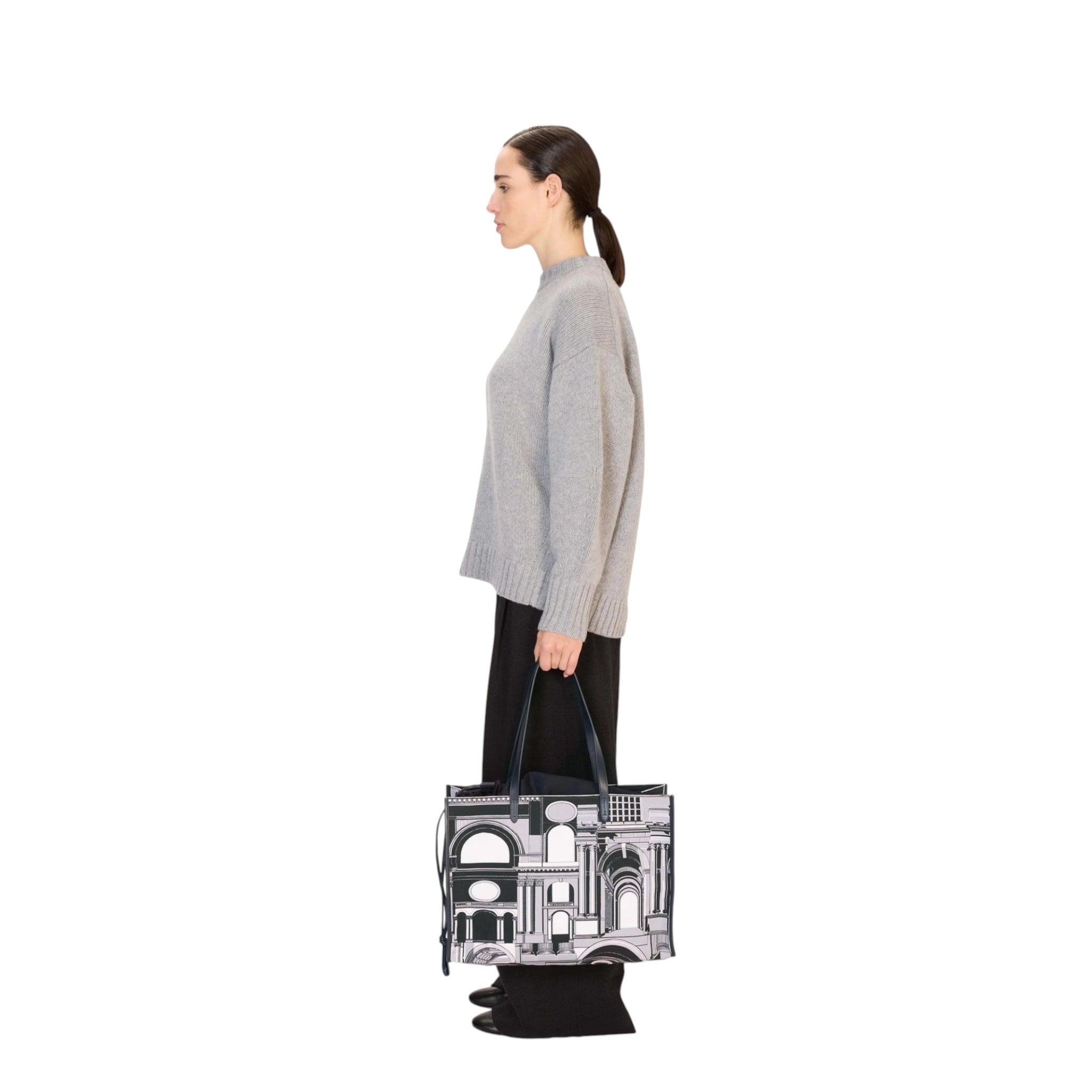 Mirage Black and White Shopping Bag