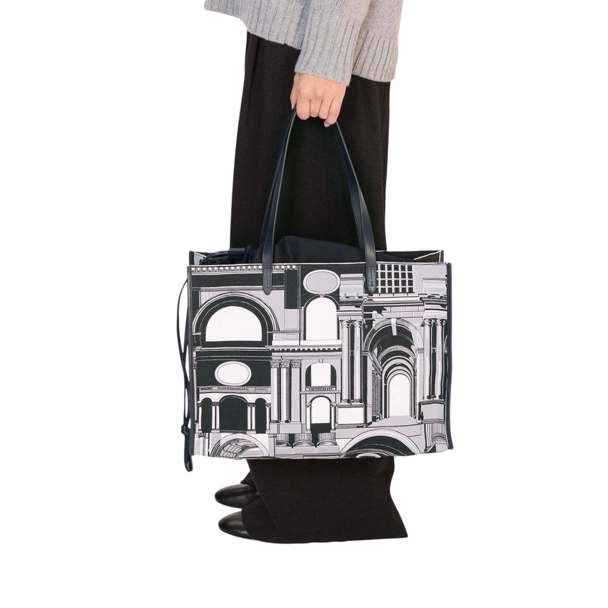 Mirage Black and White Shopping Bag
