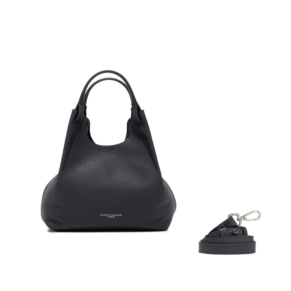 Minibag DUA in morbida pelle double maxi grana, con tracolla, design moderno del brand Gianni Chiarini.