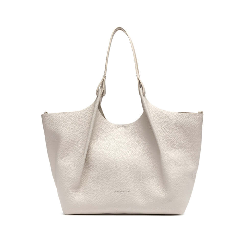 Borsa DUA di Gianni Chiarini in pelle bubble, colore bianco, design pratico e stiloso, perfetta per ogni look.