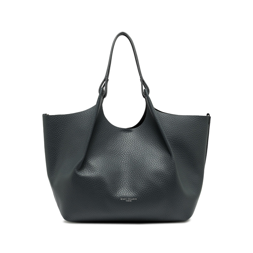 DUA minibag Gianni Chiarini in morbida pelle double dalla grana maxi, design moderno e pratico, tracolla inclusa.