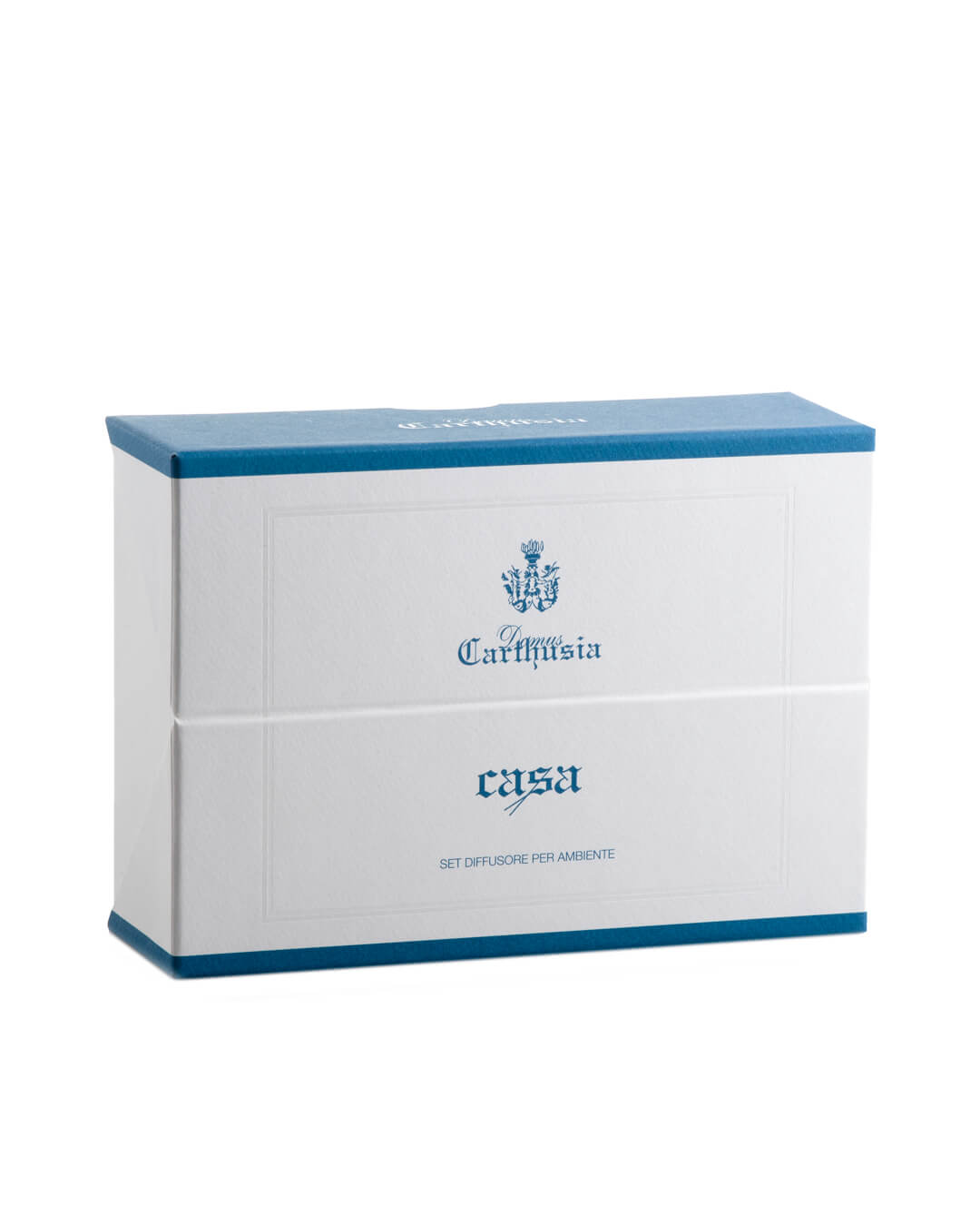 Casa Tris Diffusore box by Carthusia featuring 3 essential oil ampoules in elegant packaging.