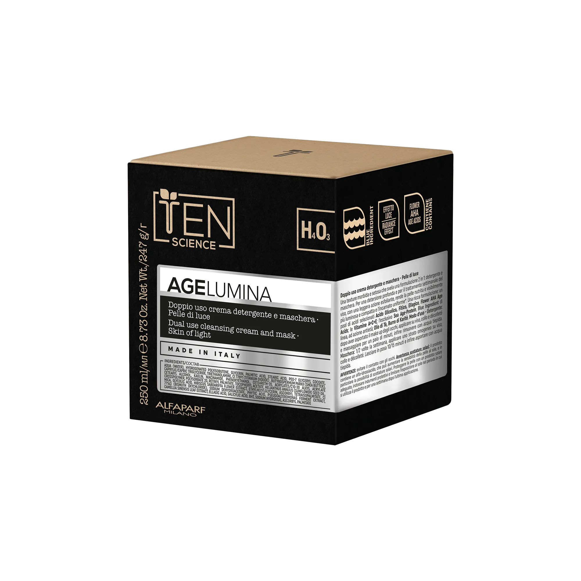 Doppio Uso Crema Detergente e Maschera Pelle di Luce
