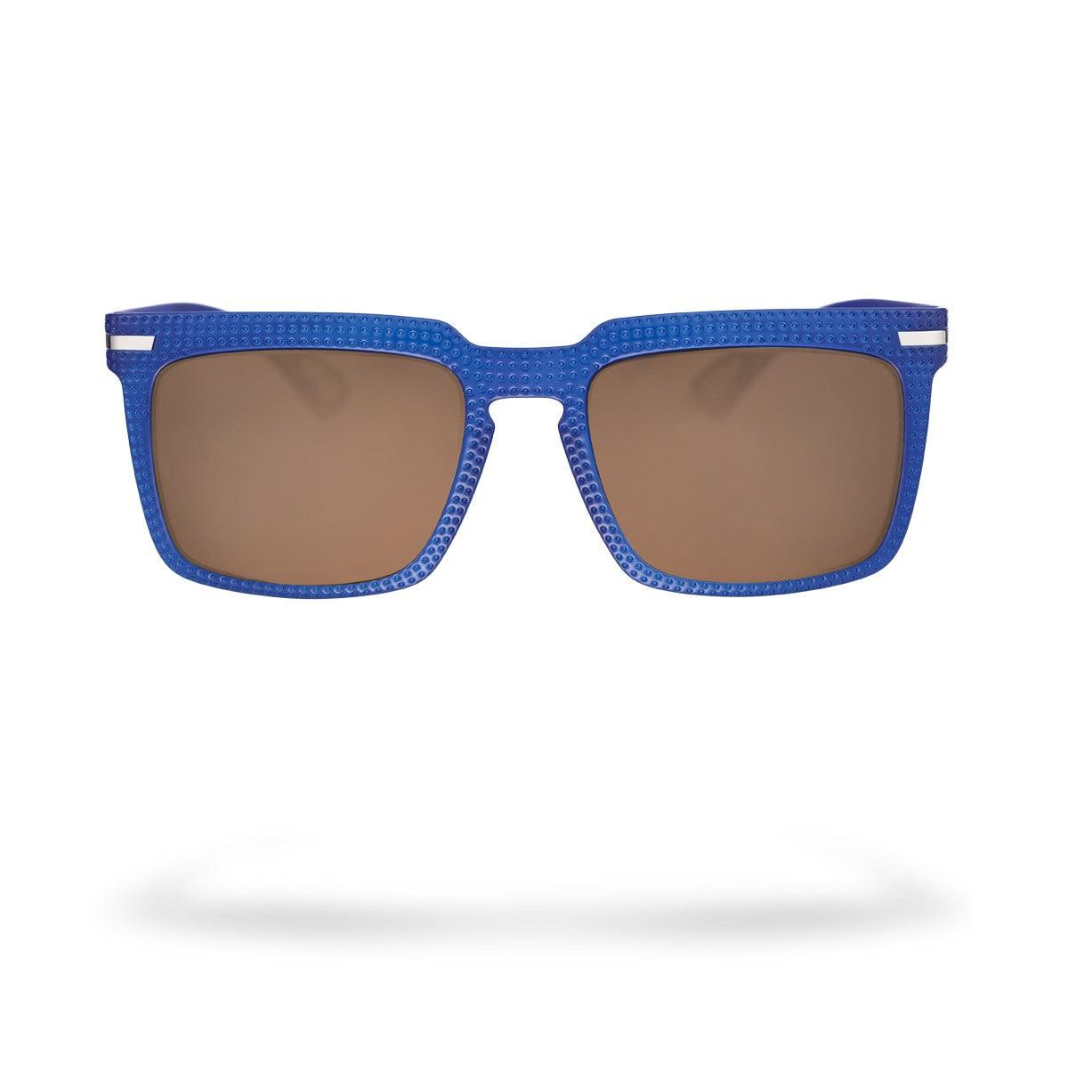 Occhiali CAVA C2 BIS, design geometrico, effetto tridimensionale, collezione Flexo, colore blu.