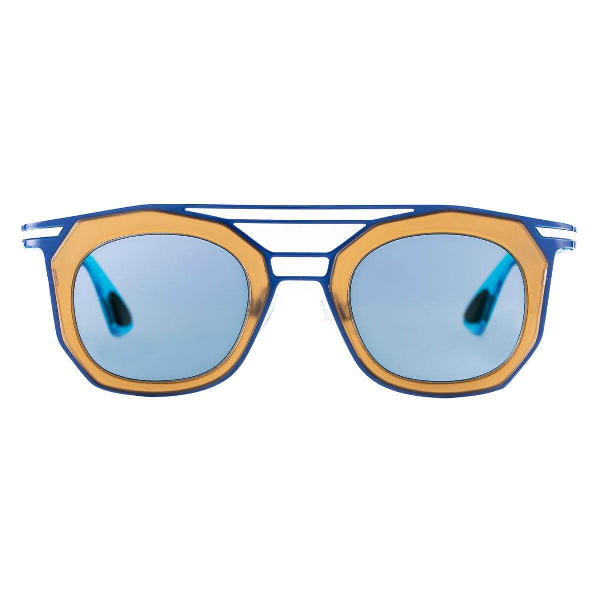 HONG KONG C4 sunglasses with blue and orange frame, iconic design and ergonomic fit for modern style.