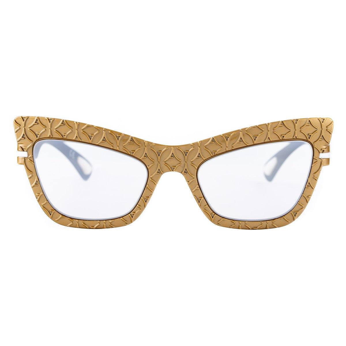 LOLA C7 BIS occhiali con texture geometrica dorata, design accattivante della collezione Texture.