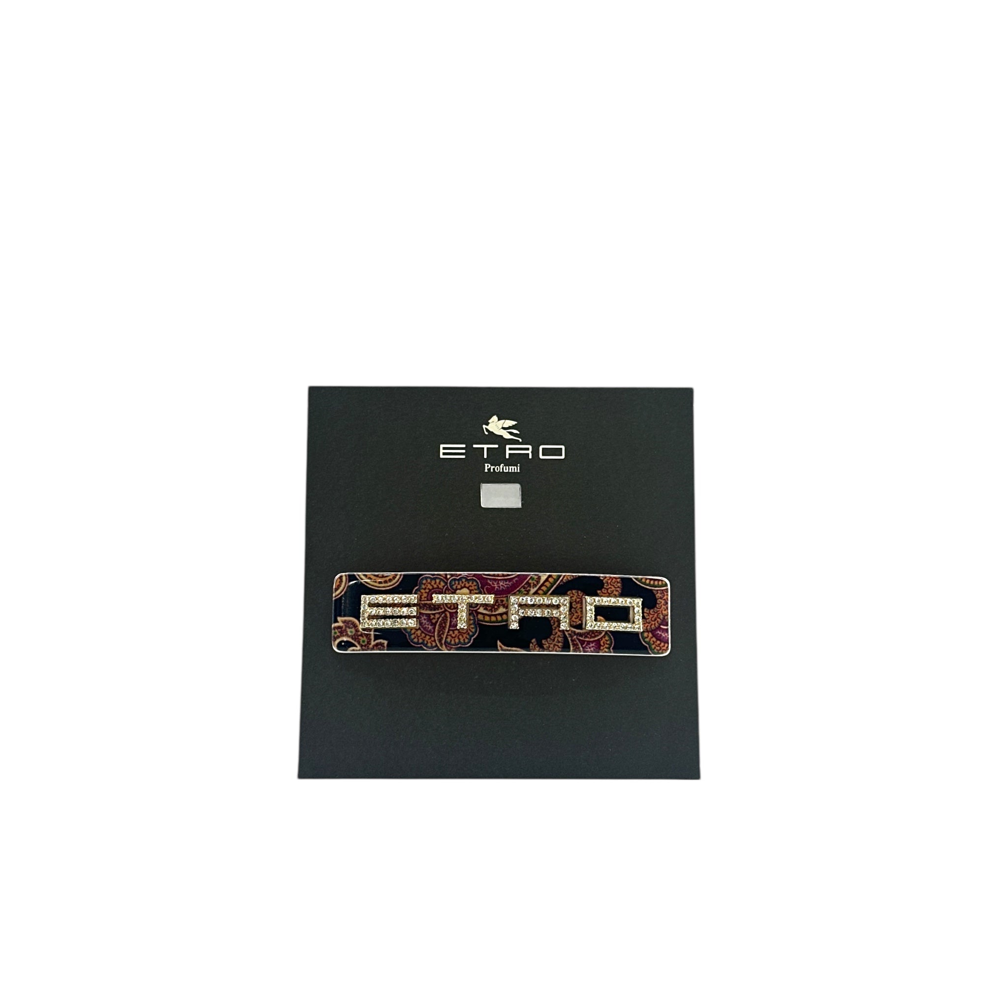 Barretta con Logo Etro Strass