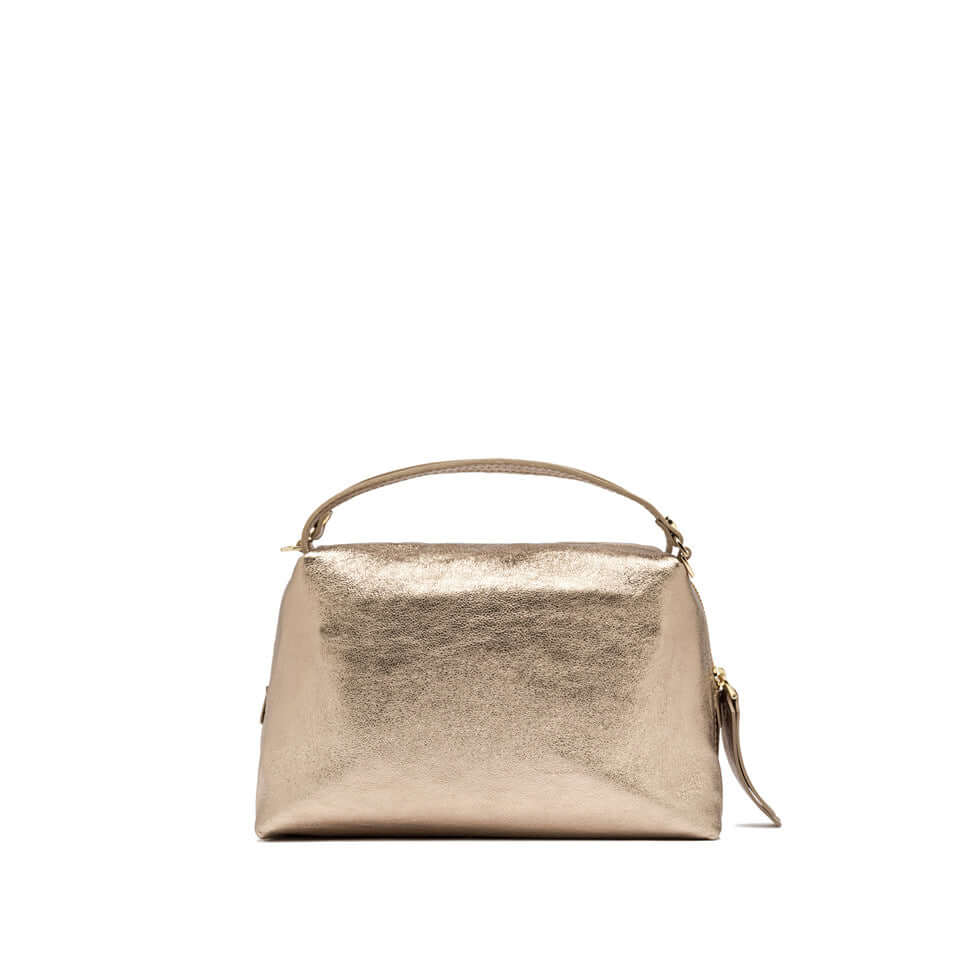 Borsa ALIFA in suede metallizzato di Gianni Chiarini, elegante e pratica per ogni occasione.