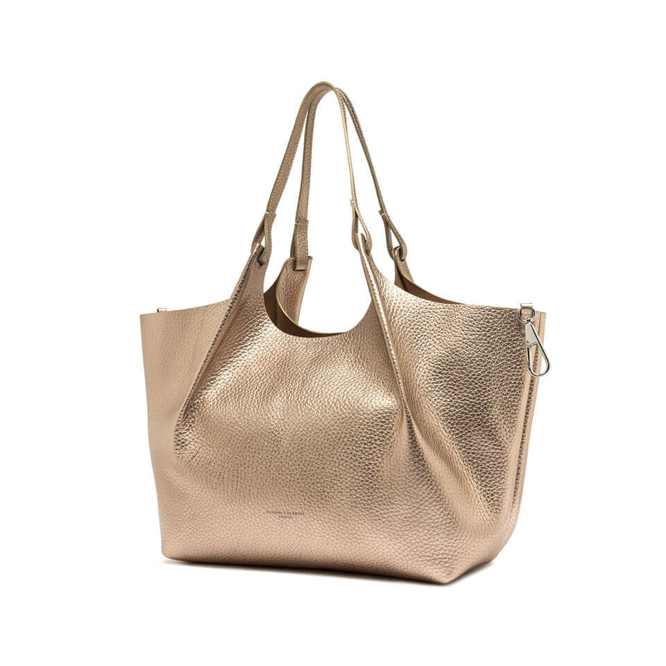 Borsa DUA Gianni Chiarini in pelle bubble double con texture distintiva, comoda da portare a mano o spalla.