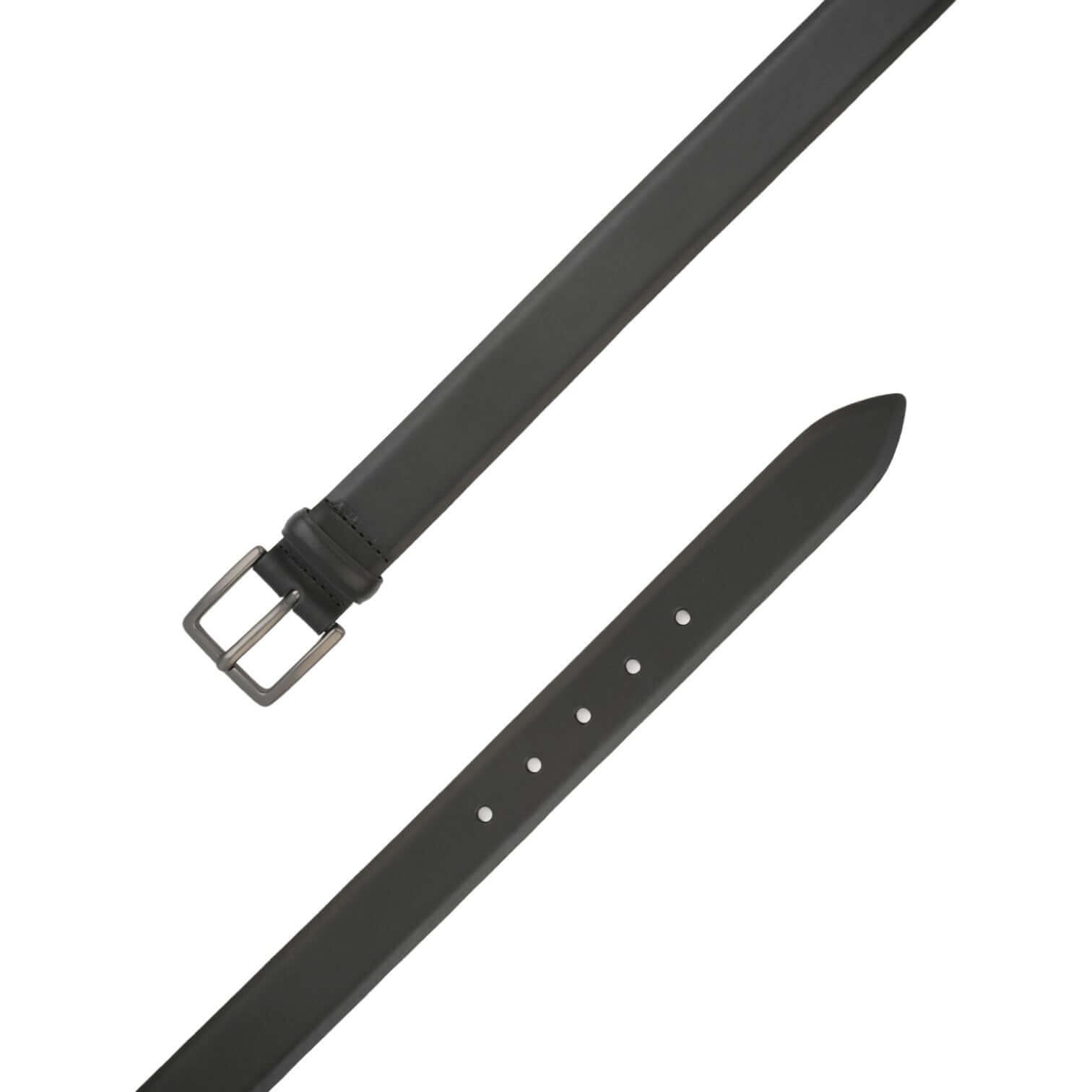 Cintura Monaco in Pelle nera con fibbia opaca, 3,5 cm di altezza, elegante e raffinata per ogni outfit.