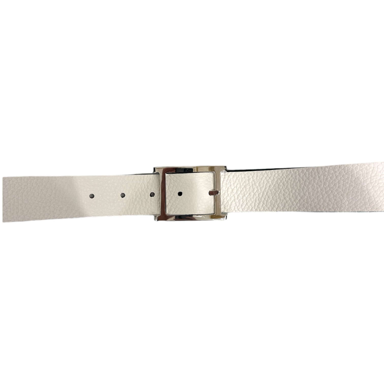 Cintura reversibile in pelle Martellata Micron Double A con fibbia palladio, larga 3,5 cm, elegante e versatile.