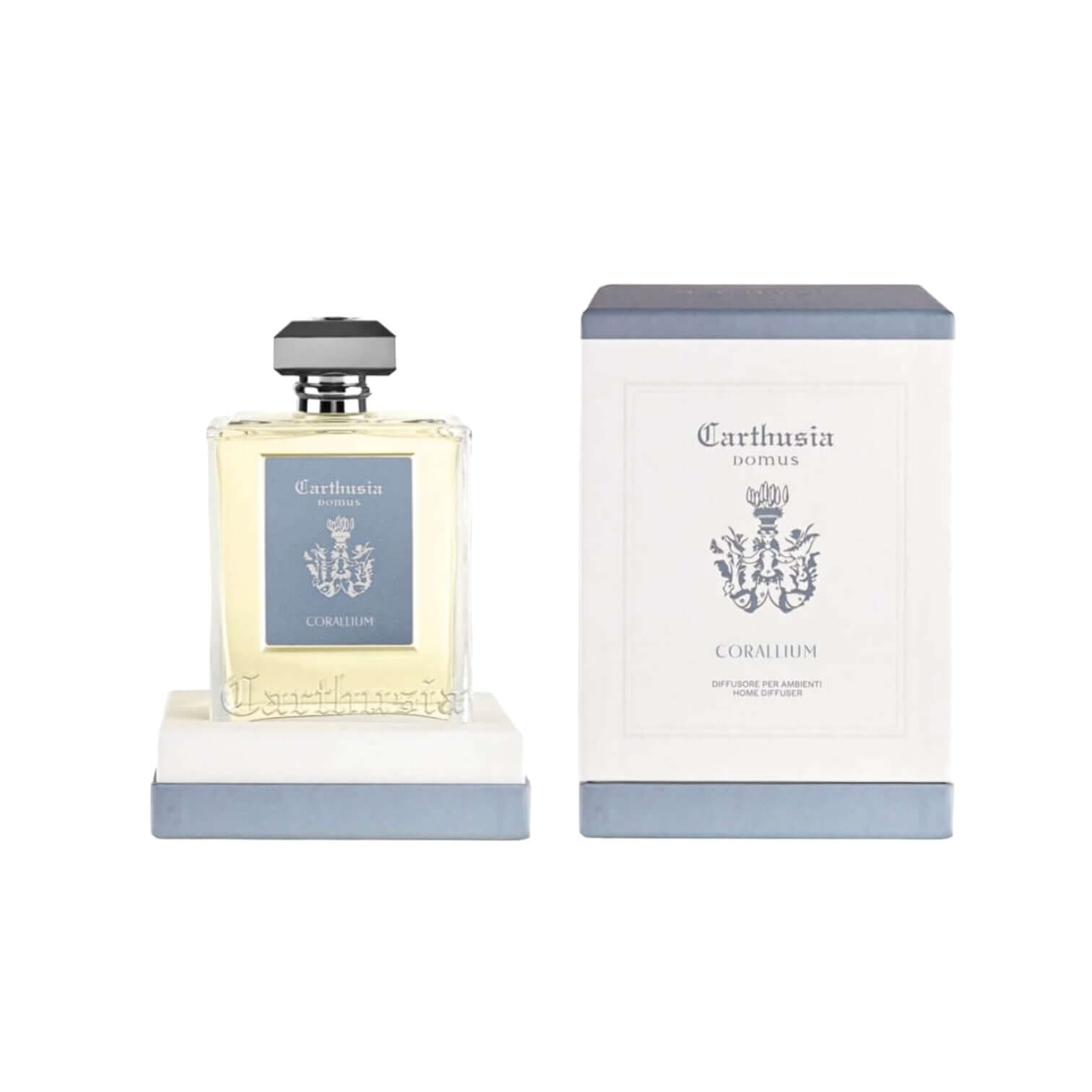 Corallium Diffusore Domus by Carthusia, elegant home fragrance diffuser with refined packaging.