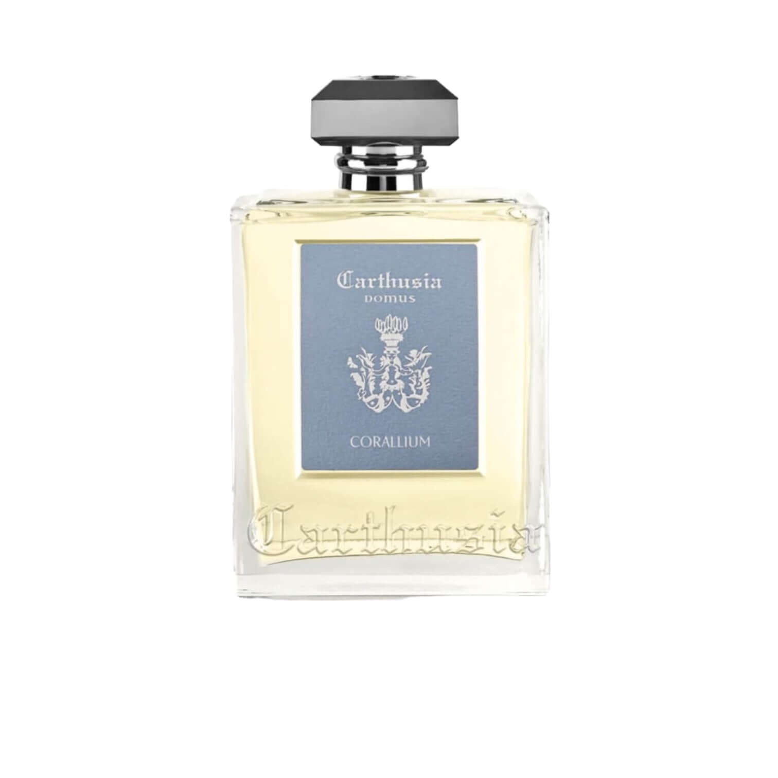 Carthusia Domus Corallium diffuser in elegant glass bottle for home fragrance.