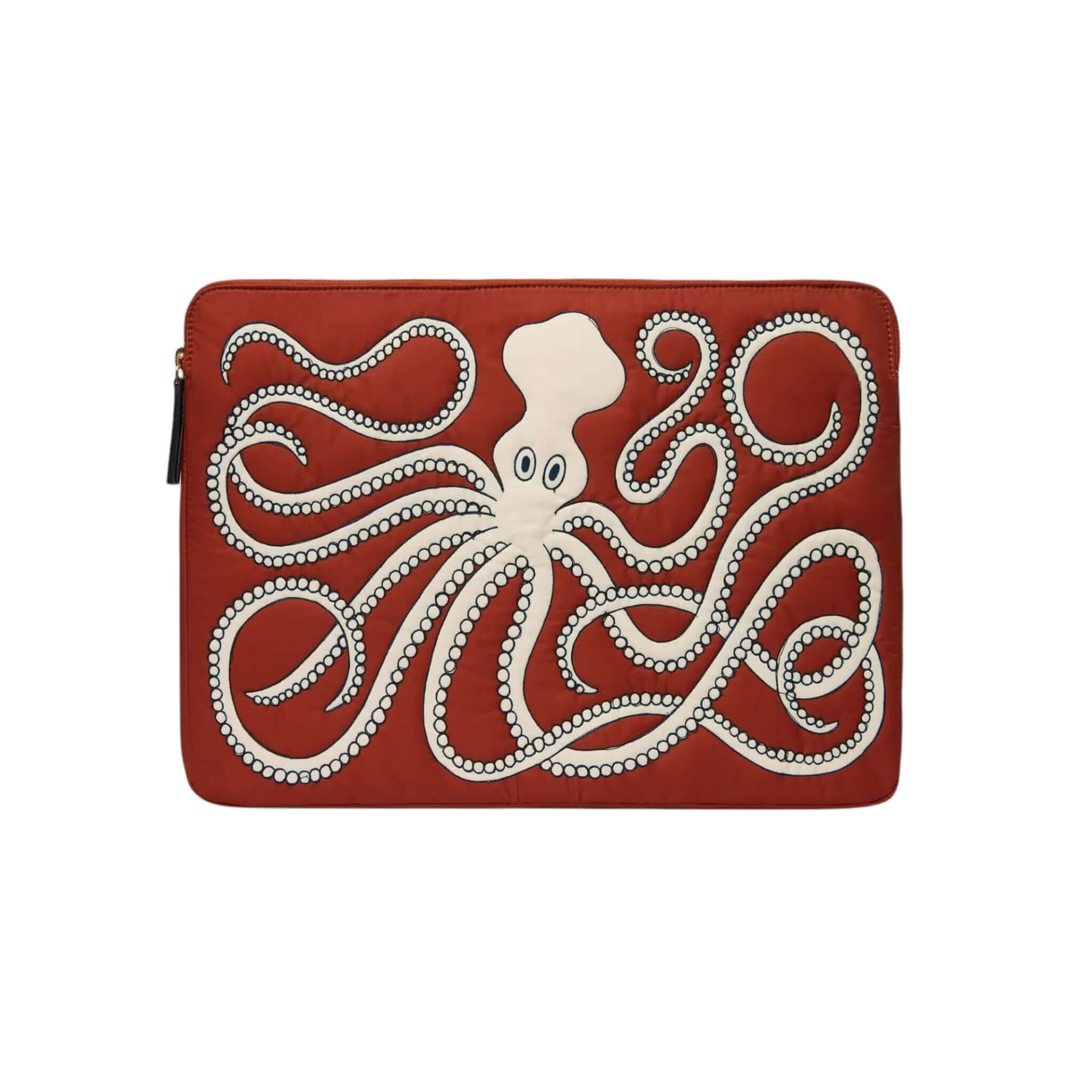 Custodia per notebook 14" Octopus in poliestere riciclato, design elegante con polpo, misura 35 x 25 cm.