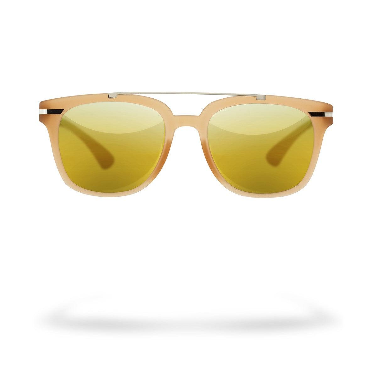 DAIVA C3 sunglasses with elegant linear shapes and yellow lenses, perfect for a stylish look.