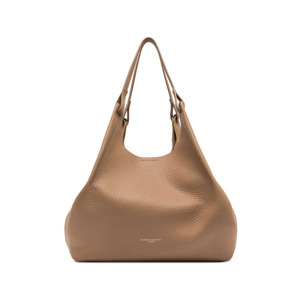 Borsa DUA di Gianni Chiarini in pelle bubble double beige, pratica e dallo stile unico, perfetta per ogni look.