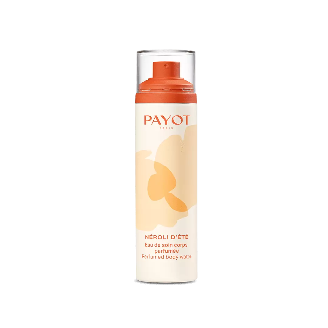 PAYOT perfumed body water featuring fresh Neroli notes for a refreshing and soothing mist for skin and hair.