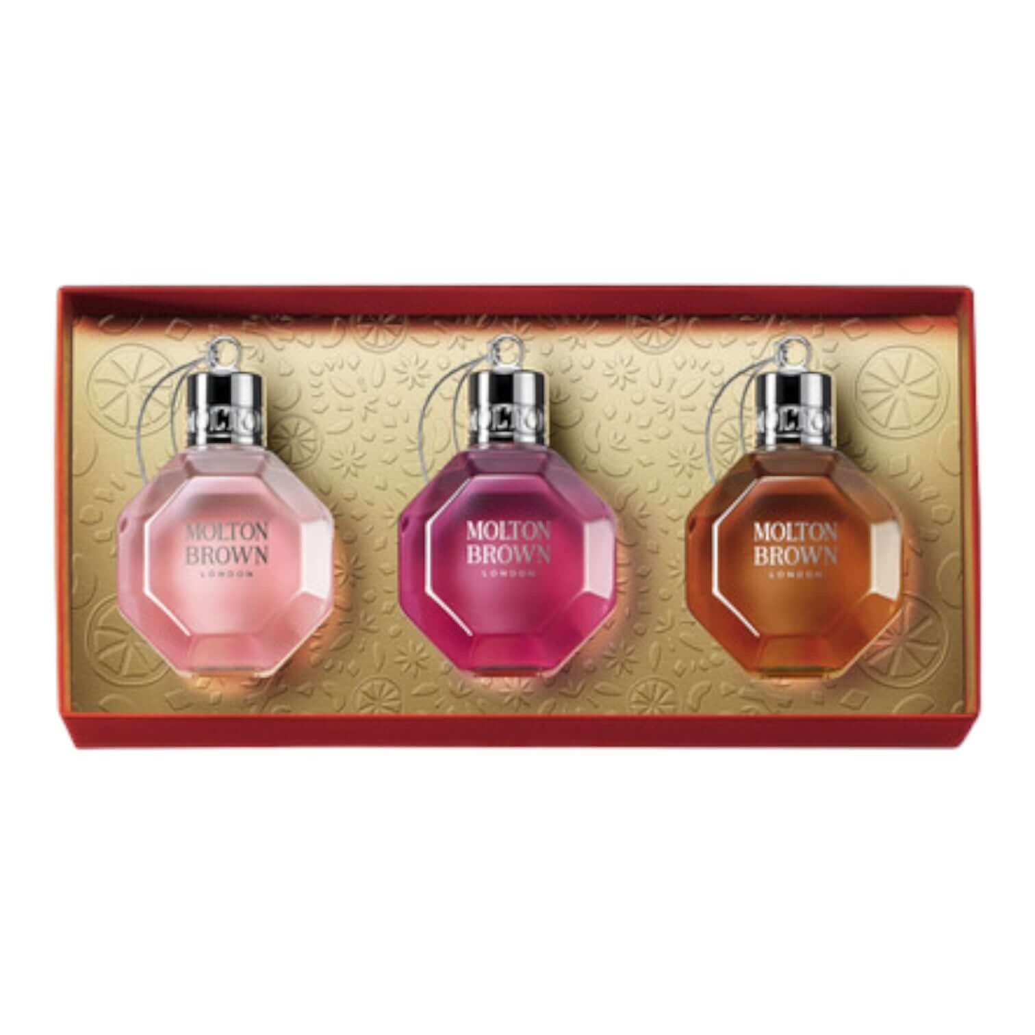 Festive Bauble Gift Set featuring three iconic shower gels in decorative packaging.