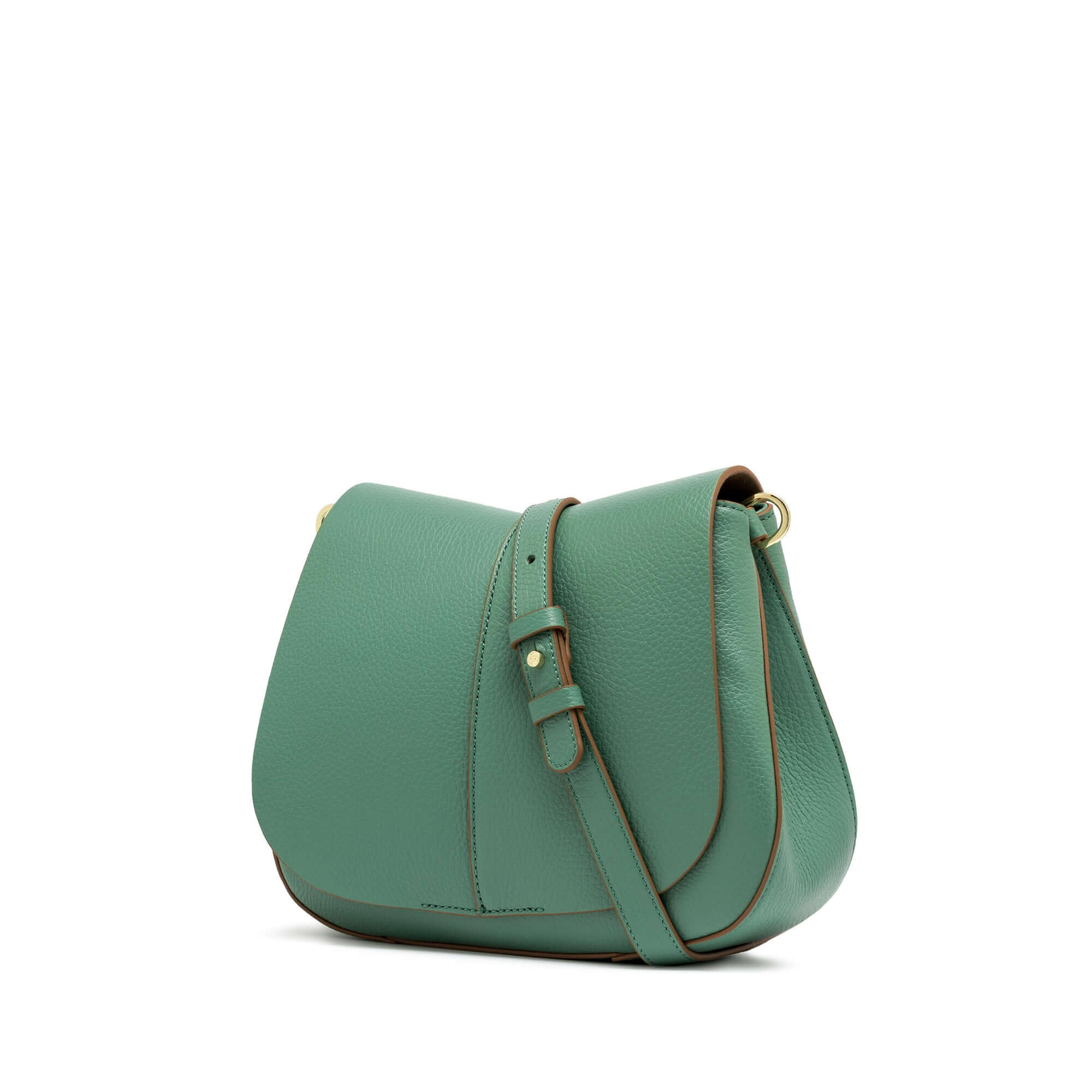 Helena Round bag by Gianni Chiarini Firenze in green, structured design with adjustable strap and chic appeal.