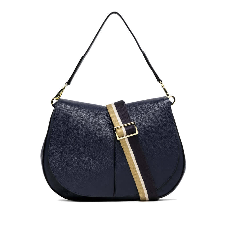 Helena Round bag by Gianni Chiarini Firenze, structured design in hammered leather with a chic strap.