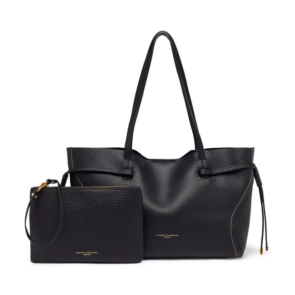 VIOLETTE borsa in pelle double nera con pochette interna, stile sofisticato e pratico di Gianni Chiarini.