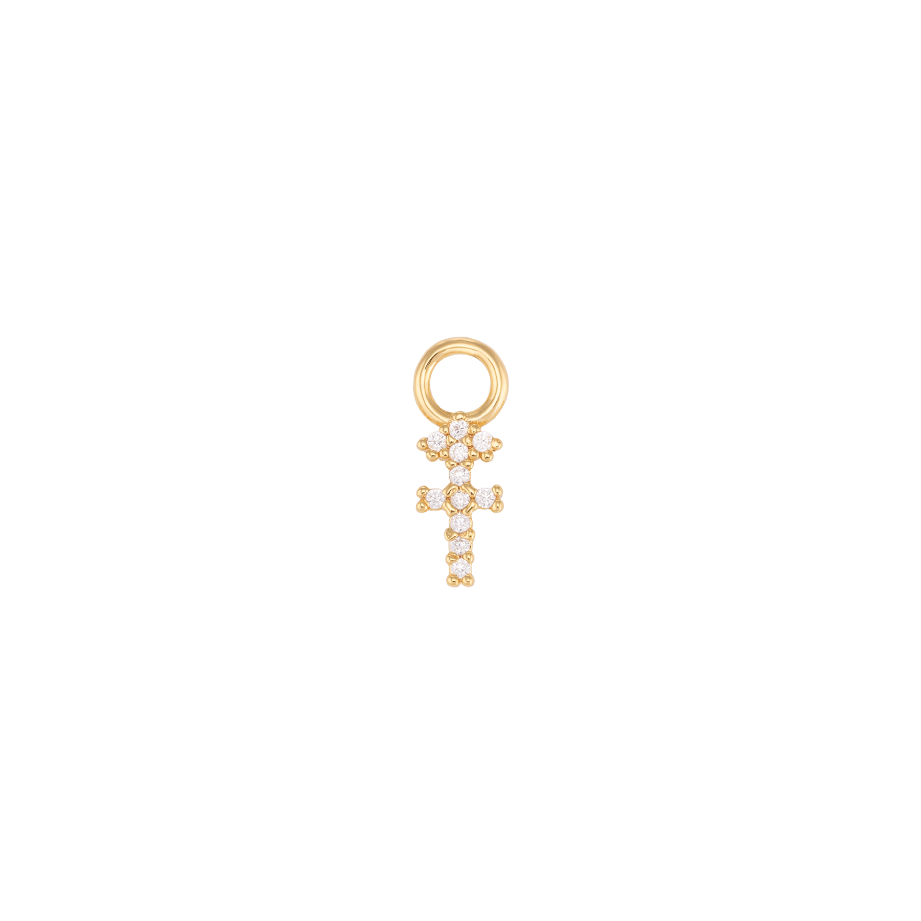 Sagittario Charm in gold plating with sparkling gemstones, symbolizing elegance and the zodiac sign Sagittarius.