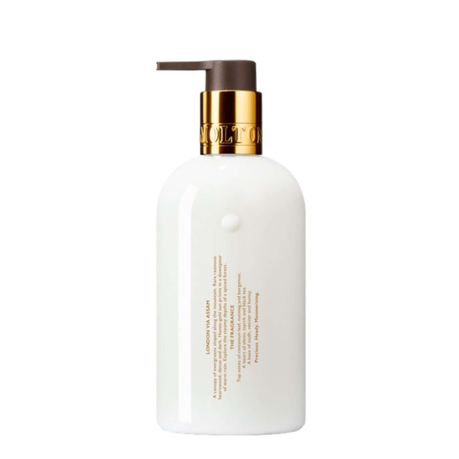 Mesmerising Oudh Accord & Gold Crema Mani, luxurious hand lotion with oudh notes, 300 ml bottle.