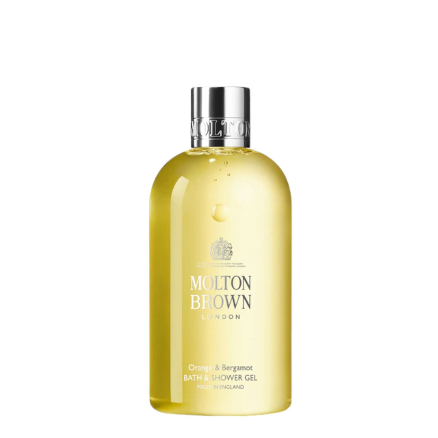 Molton Brown Orange & Bergamot Bath & Shower Gel, 300 ml, infused with spicy notes of pink pepper and warm ginger.