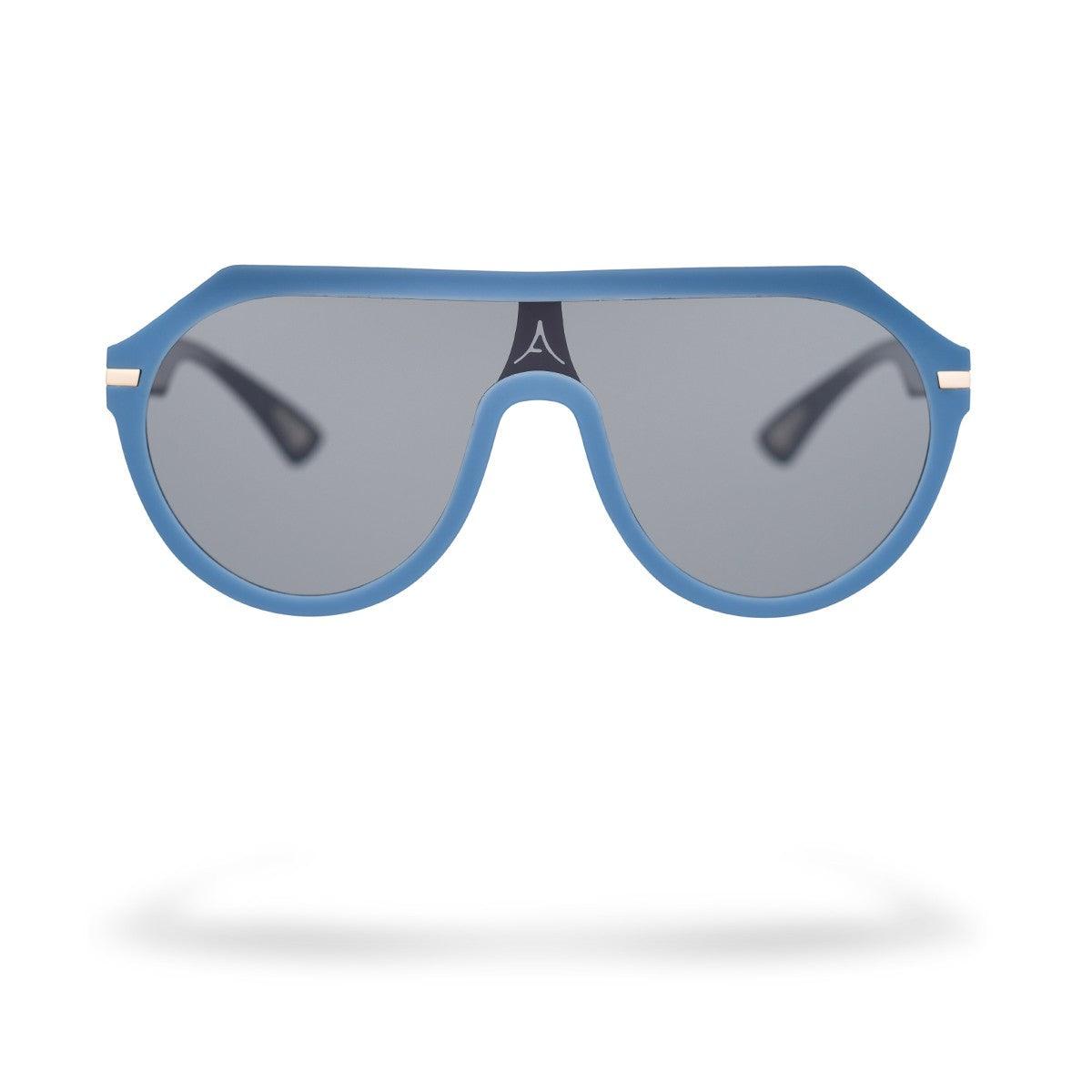 LION C5 sunglasses in blue with bold shapes and dynamic design from the Happy collection.