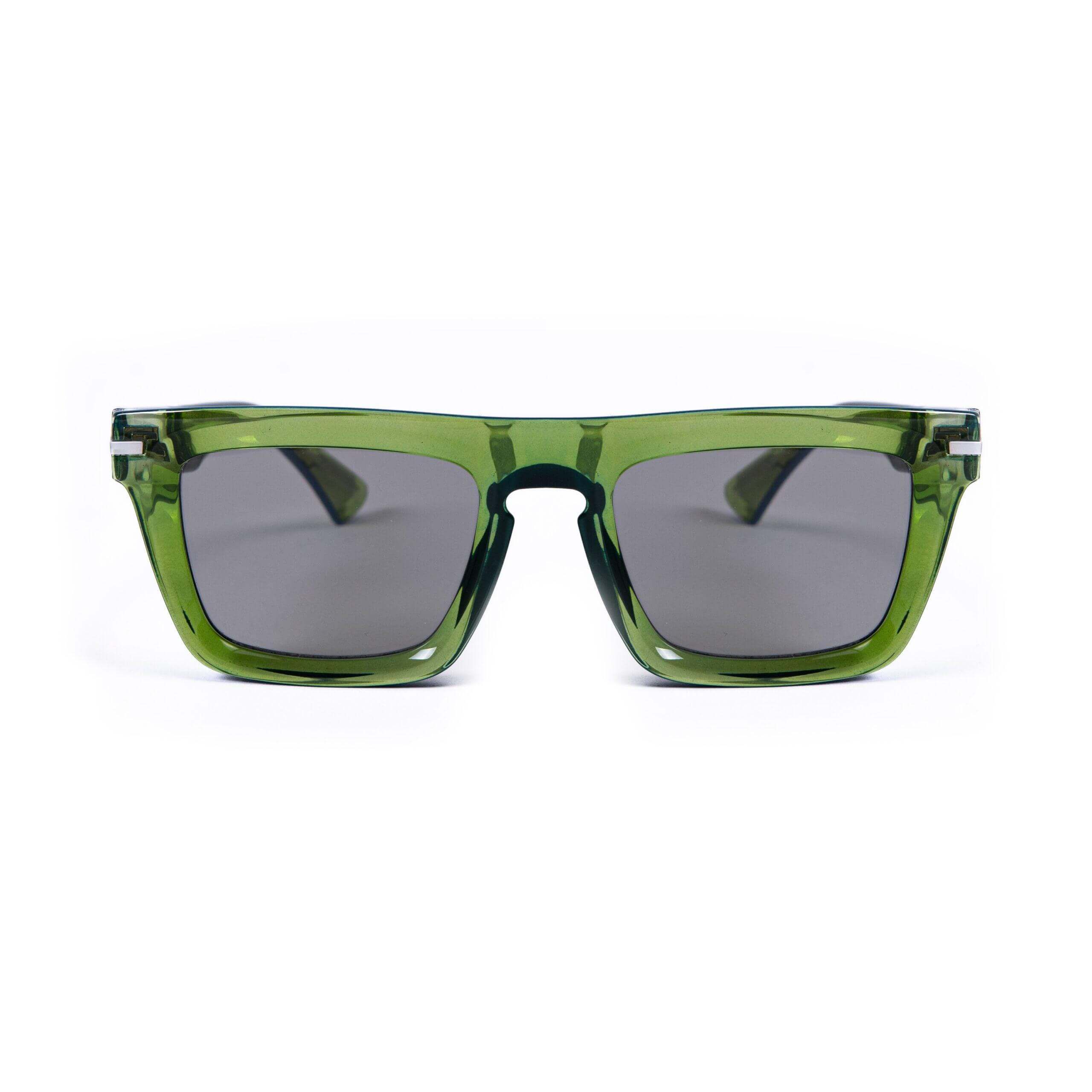 SOUTH BEACH C3 sunglasses with green transparent frames and stylish design by AirDP.
