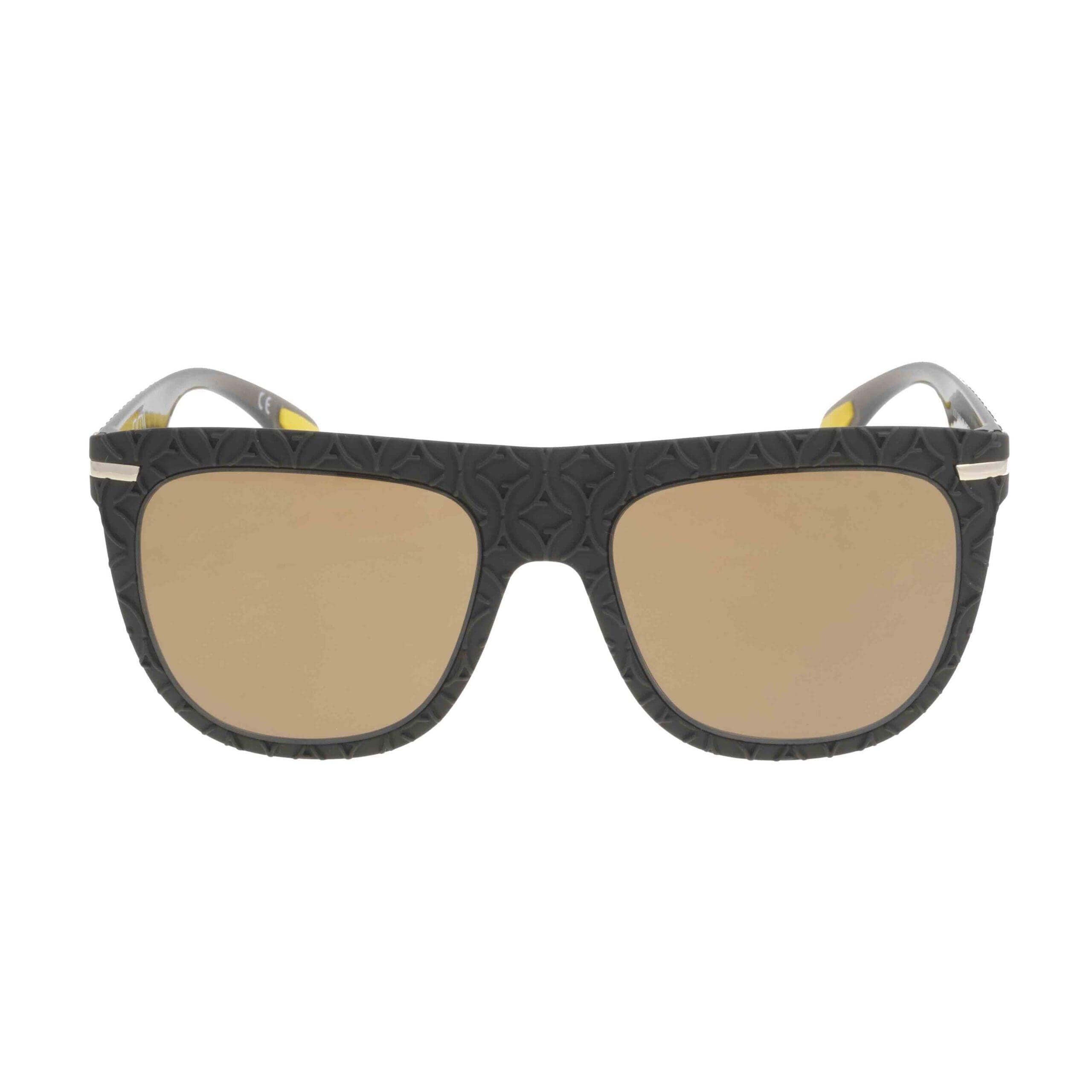 SAMU C2 occhiali da sole eleganti con lenti marroni e montatura nera, collezione Flexo.