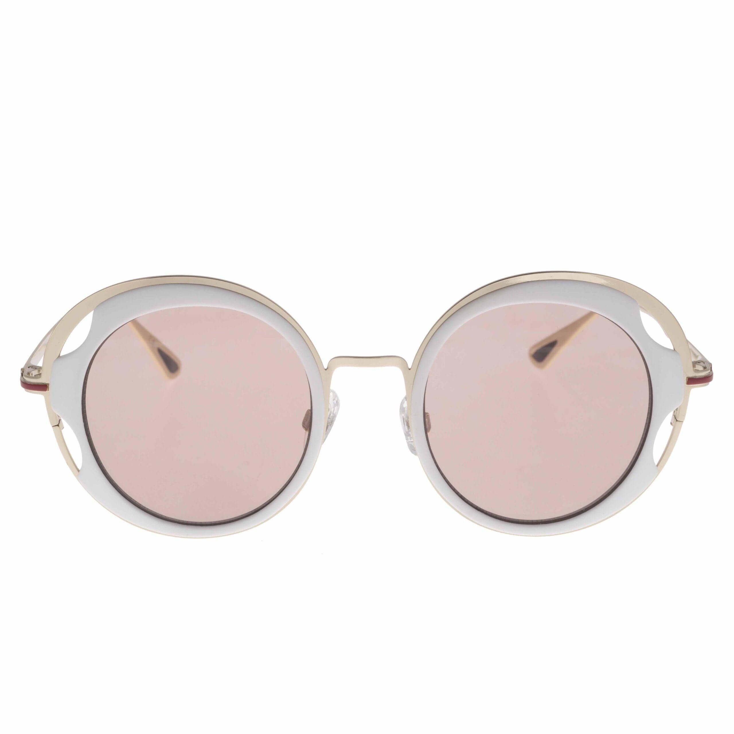 VEGA C2 occhiali da sole da donna con lenti rosa fotocromatiche e frontale oro lucido.