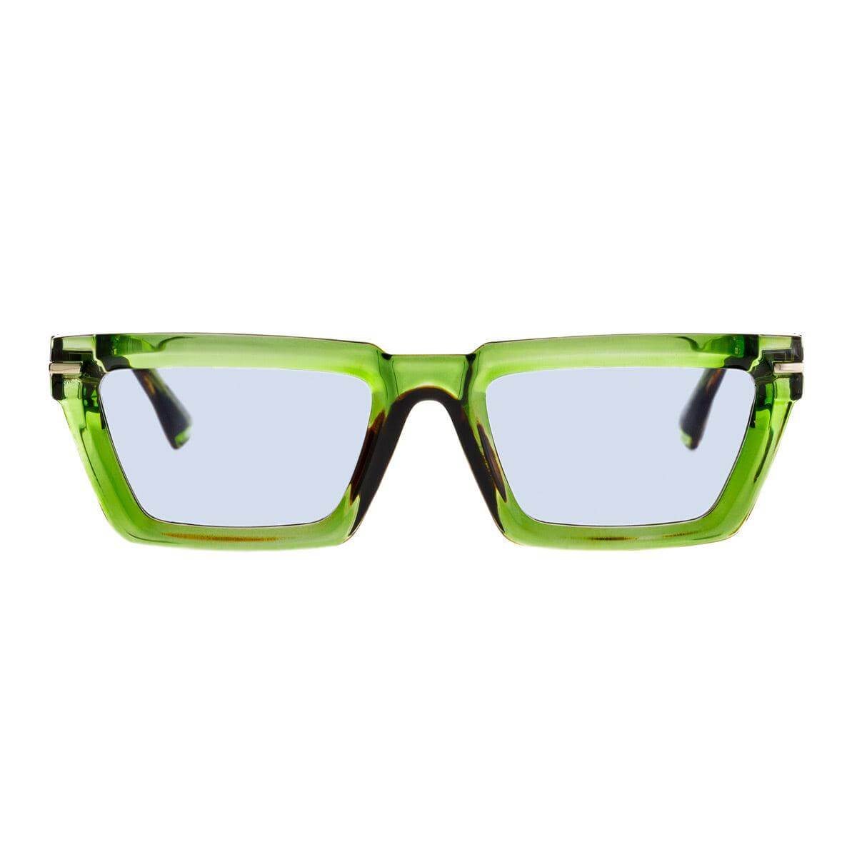 WYNWOOD C44, occhiali di lusso made in Italy con montatura bold color verde.