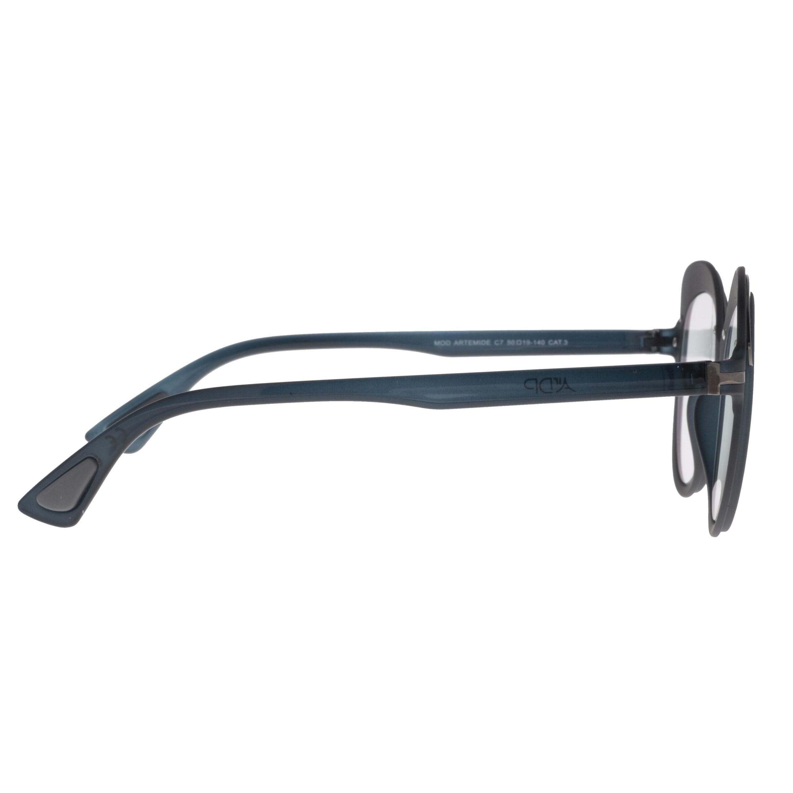 Lato degli occhiali ARTEMIDE C7, design elegante e raffinato con lenti fotocromatiche, collezione First.