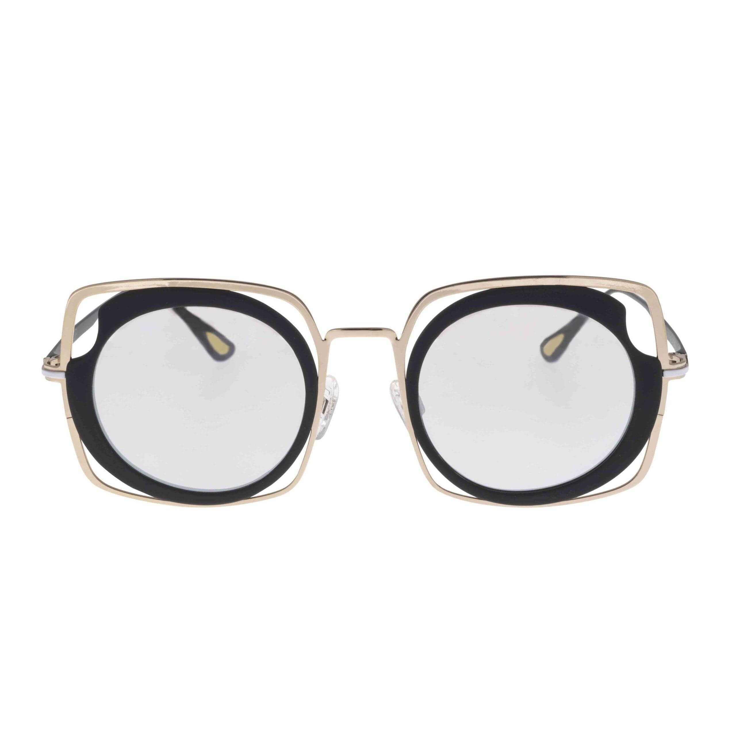 ATRIA C6 glasses with elegant round and square design, bold style and unique character, resting on a white background.