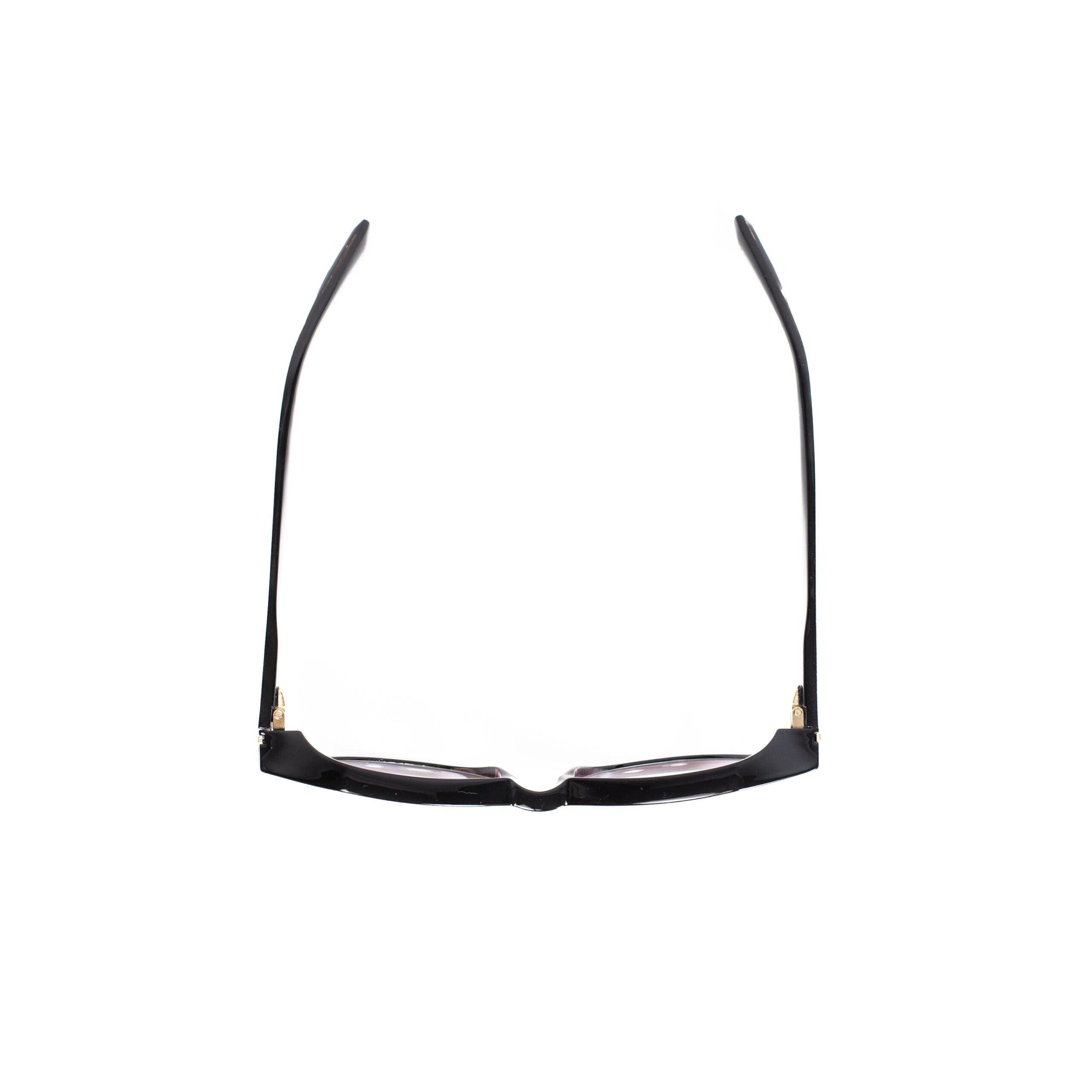 Occhiali Bal Harbour C25 con frontale e aste nere trasparenti, design audace e raffinato.
