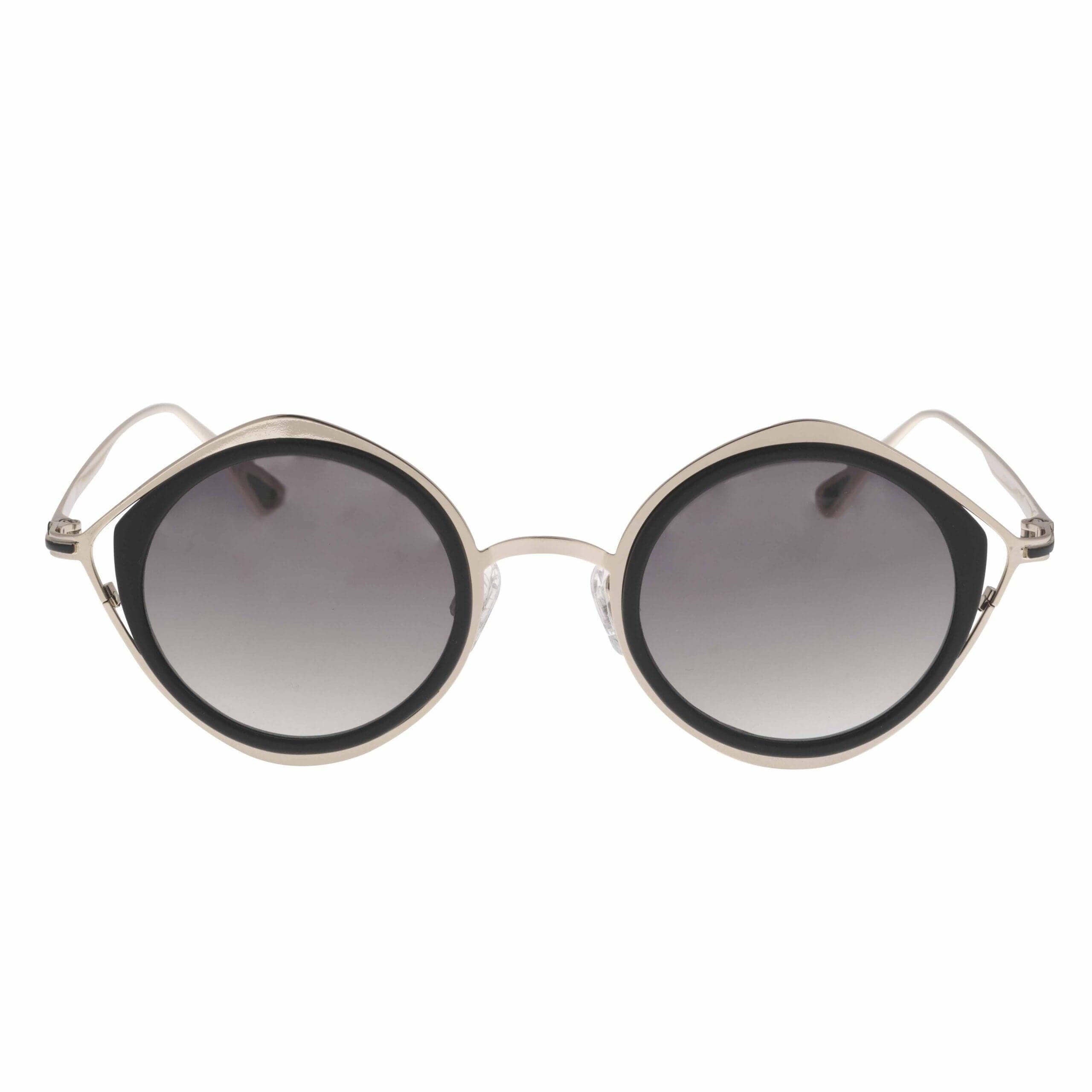 ETAMIN C5 occhiali da sole eleganti e sofisticati con montatura rotonda e lenti sfumate.