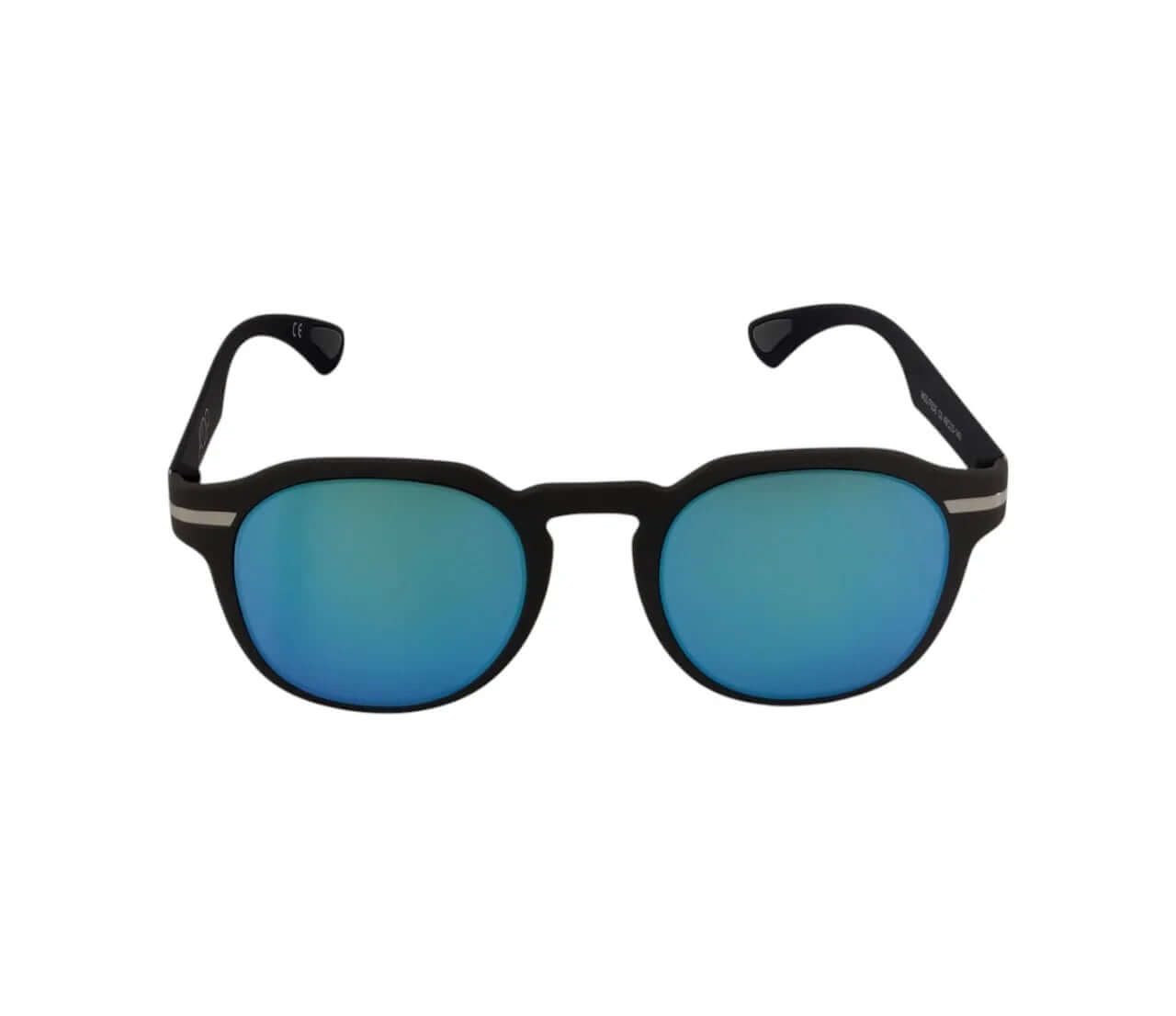 Occhiali da Sole FEDE C5 unisex rotondi neri con lenti blu stile AirDP Alessandro Del Piero
