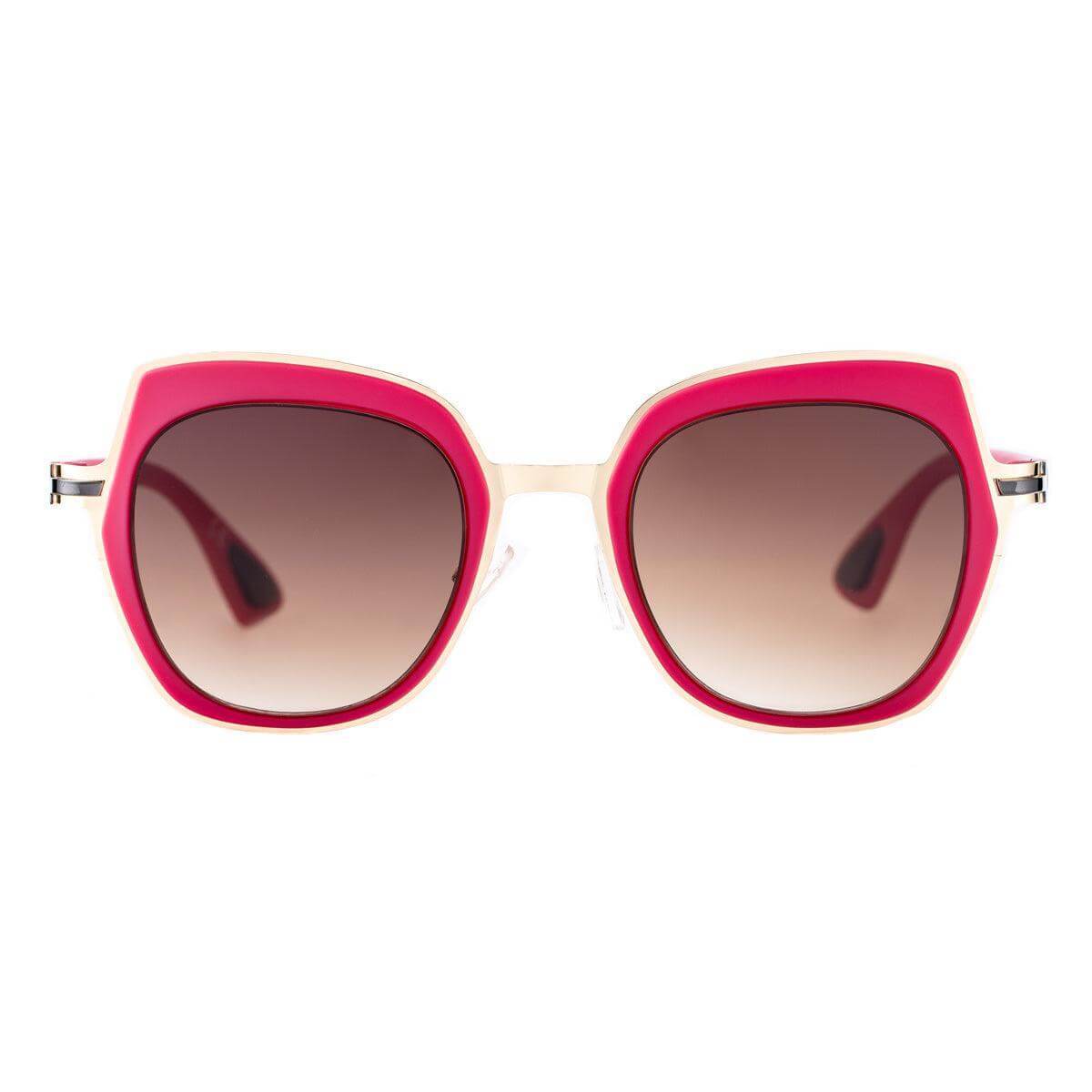 FLORENCE C2 sunglasses with a stylish pink frame and gradient lenses, perfect for fashion enthusiasts.