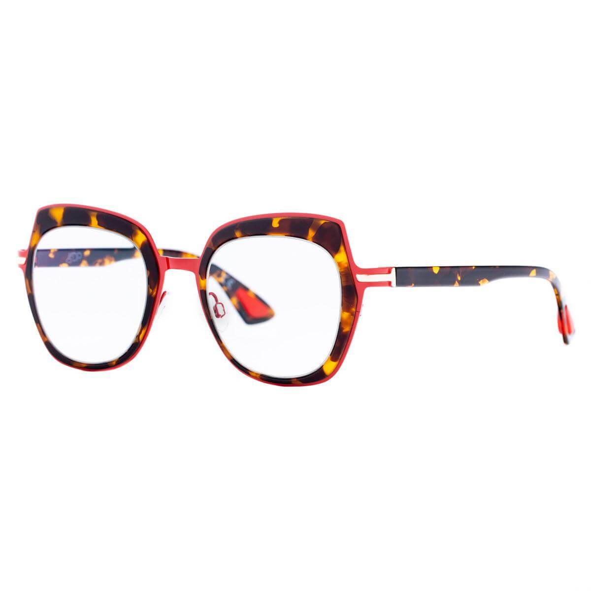 FLORENCE C4 occhiali con montatura rossa e tartarugata, leggeri ed ergonomici, della collezione Combined.