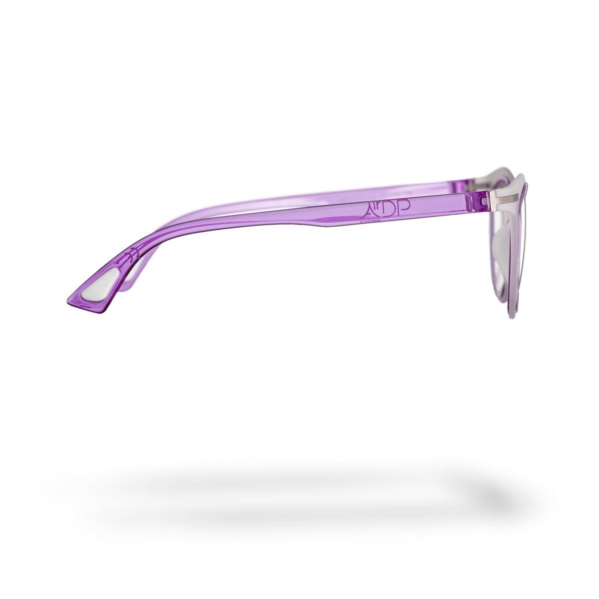 Occhiali LOLLI C2 con montatura viola, design ergonomico e leggero, collezione Frame.