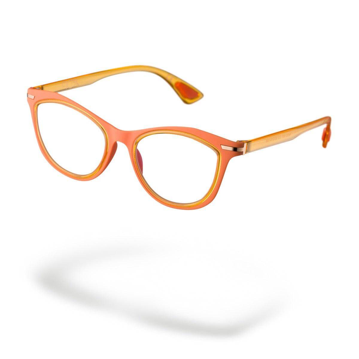 Occhiali LOLLI C8 in tonalità arancione, leggeri ed ergonomici della collezione Frame.