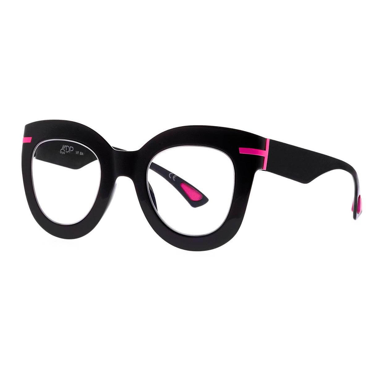 NICOLE C1 occhiali da donna eleganti neri con dettagli rosa e lenti fotocromatiche