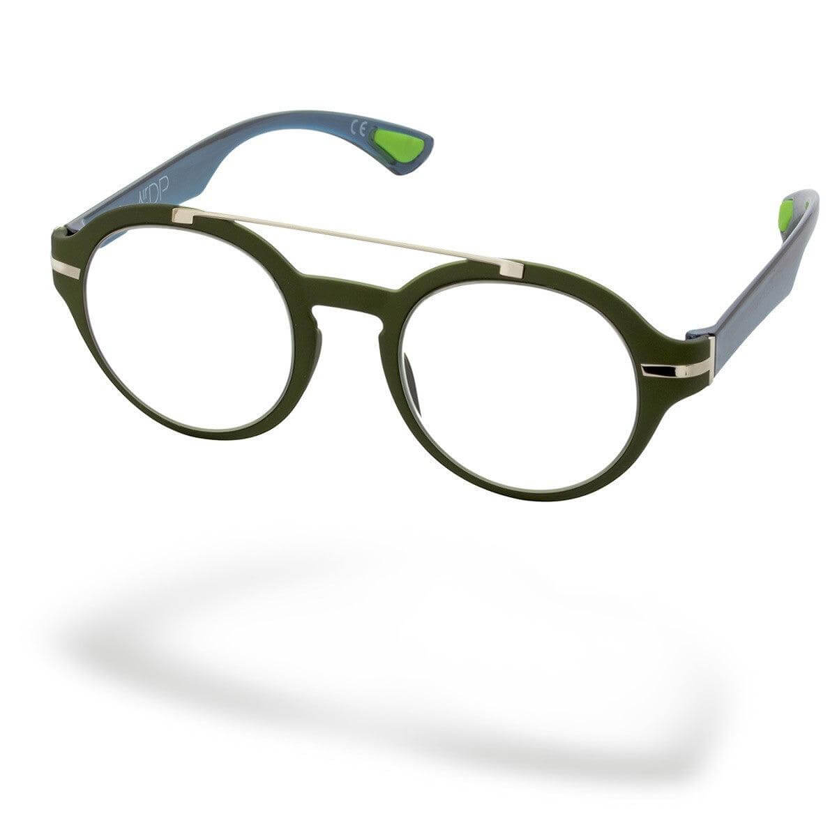 Occhiali SONIA C2 con design verde e blu, parte della collezione Flexo, eleganti e moderni.