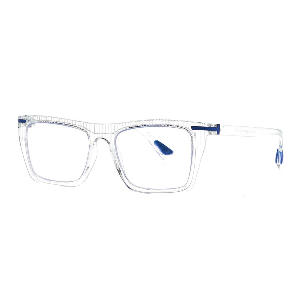 UMB C3 occhiali eleganti da uomo con design lucido trasparente e lenti fotocromatiche blu