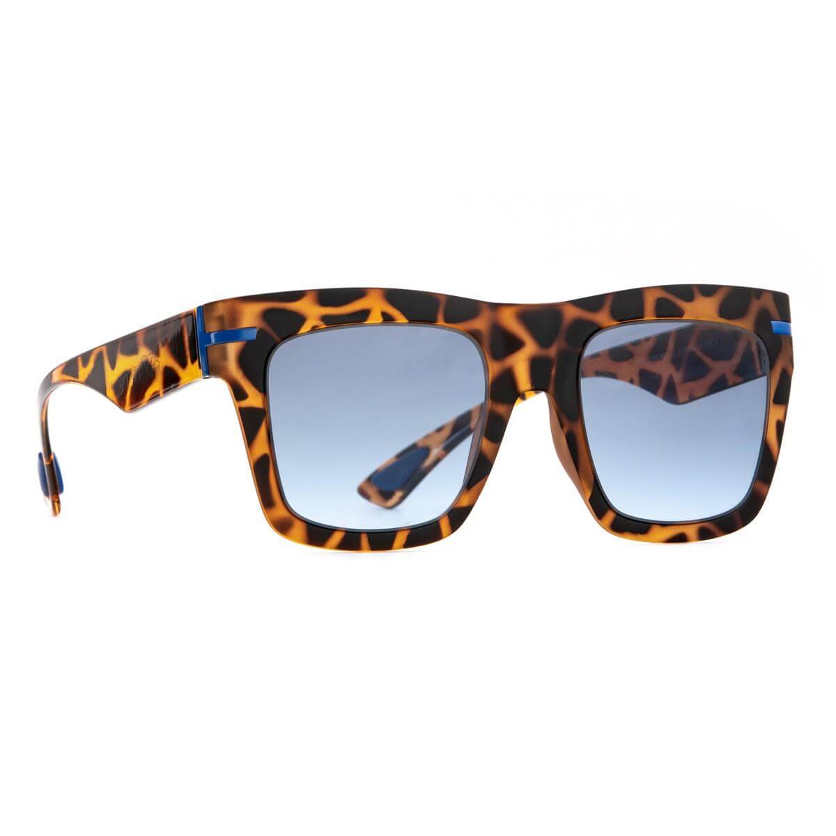 ROBERT C22 occhiali da sole da uomo eleganti con montatura havanna e lenti grigie sfumate e specchiate.