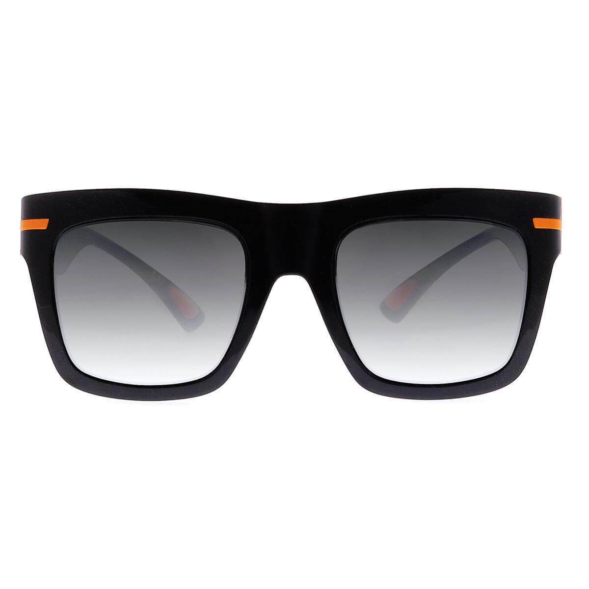 Occhiali da sole ROBERT C3 con montatura oversize e dettagli arancioni per uno stile contemporaneo.