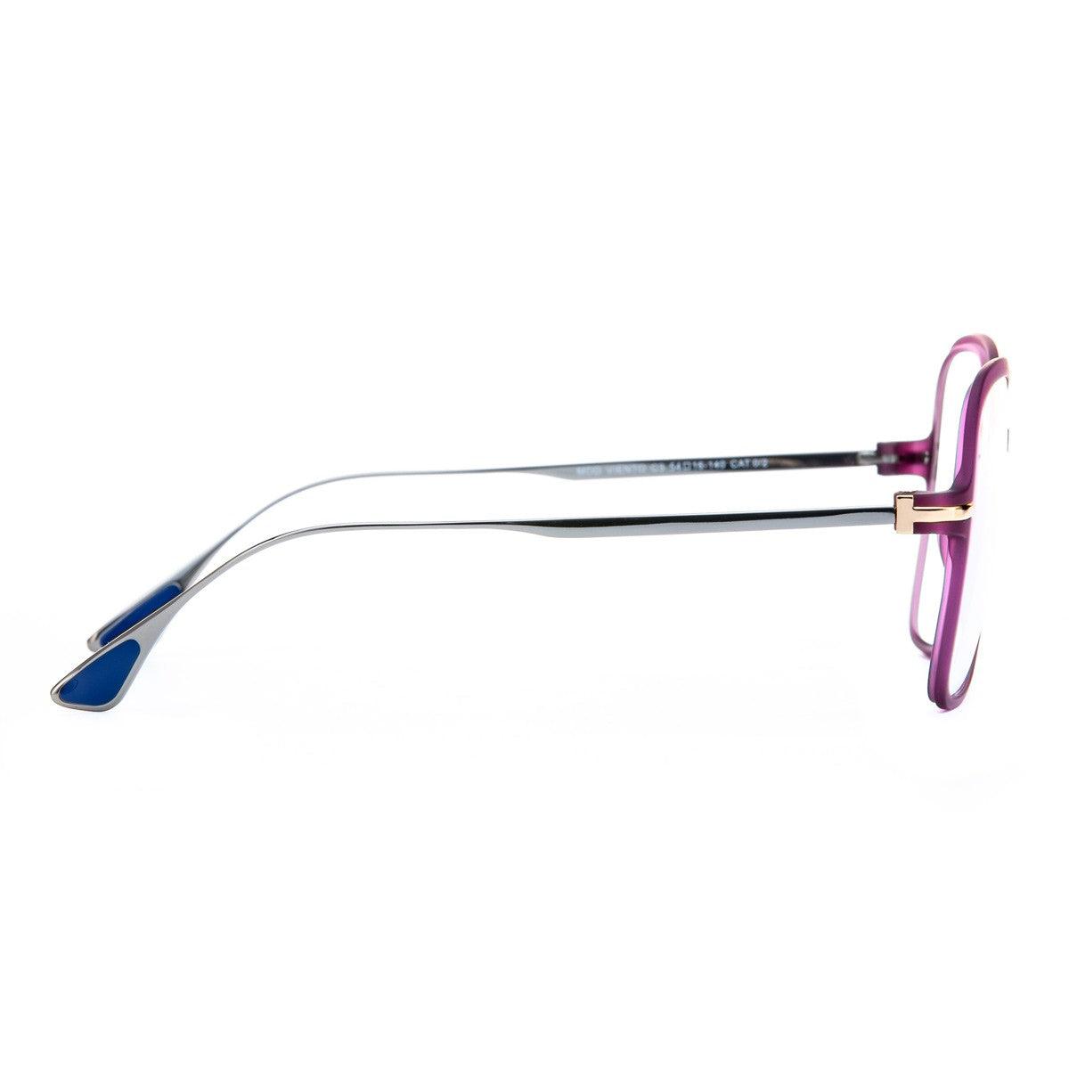 VIENTO C3 occhiali da sole in titanio con frontale viola crystal e design elegante, collezione Titanium di AirDP Style.