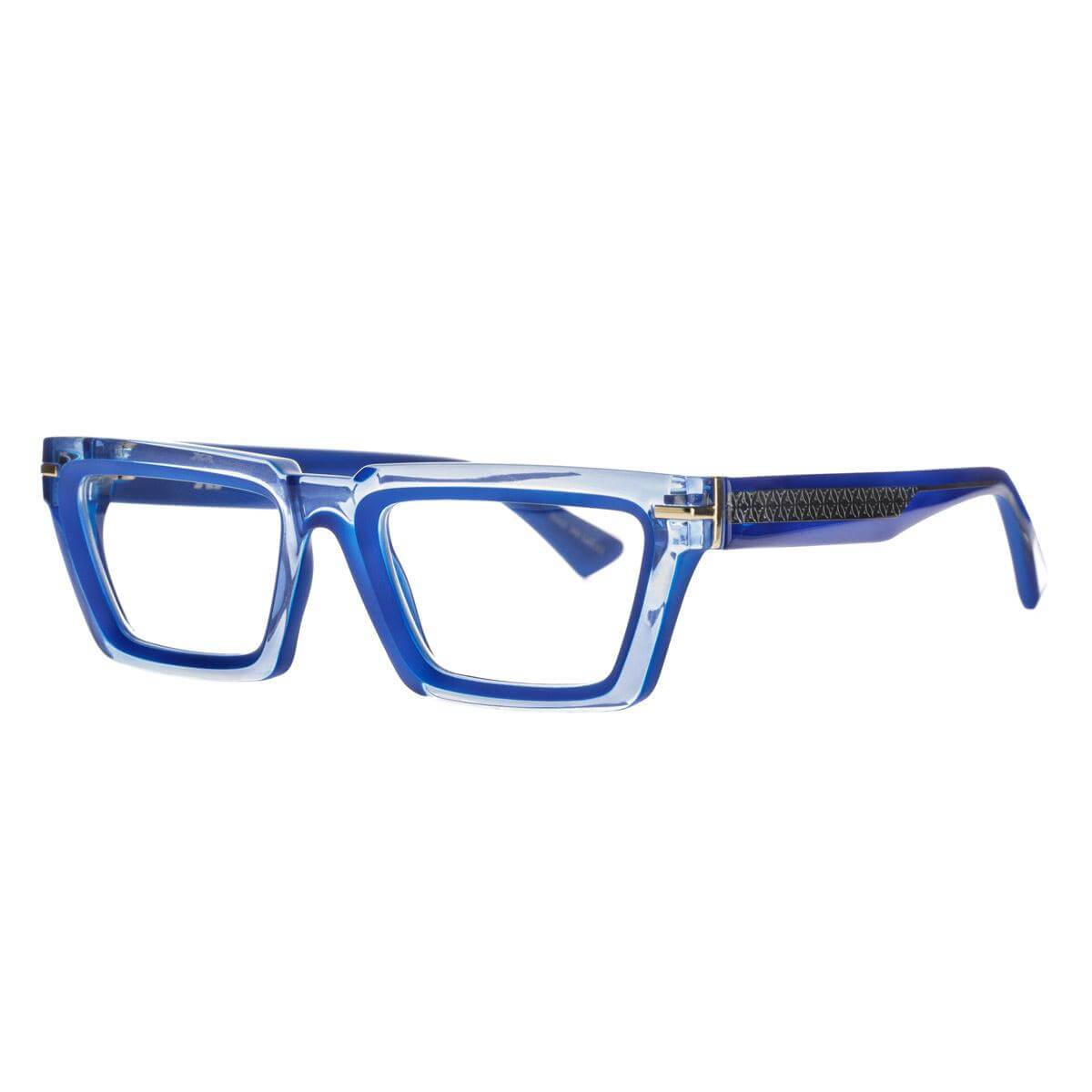 WYNWOOD C38 occhiali da sole unisex in plastica blu con design contemporaneo e innovativo di AirDP Style.